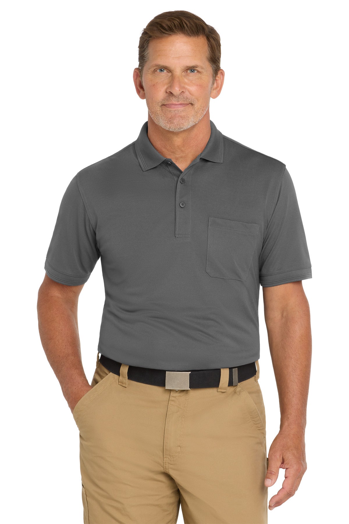 CornerStone  ®  Industrial Snag-Proof Pique Pocket Polo. CS4020P