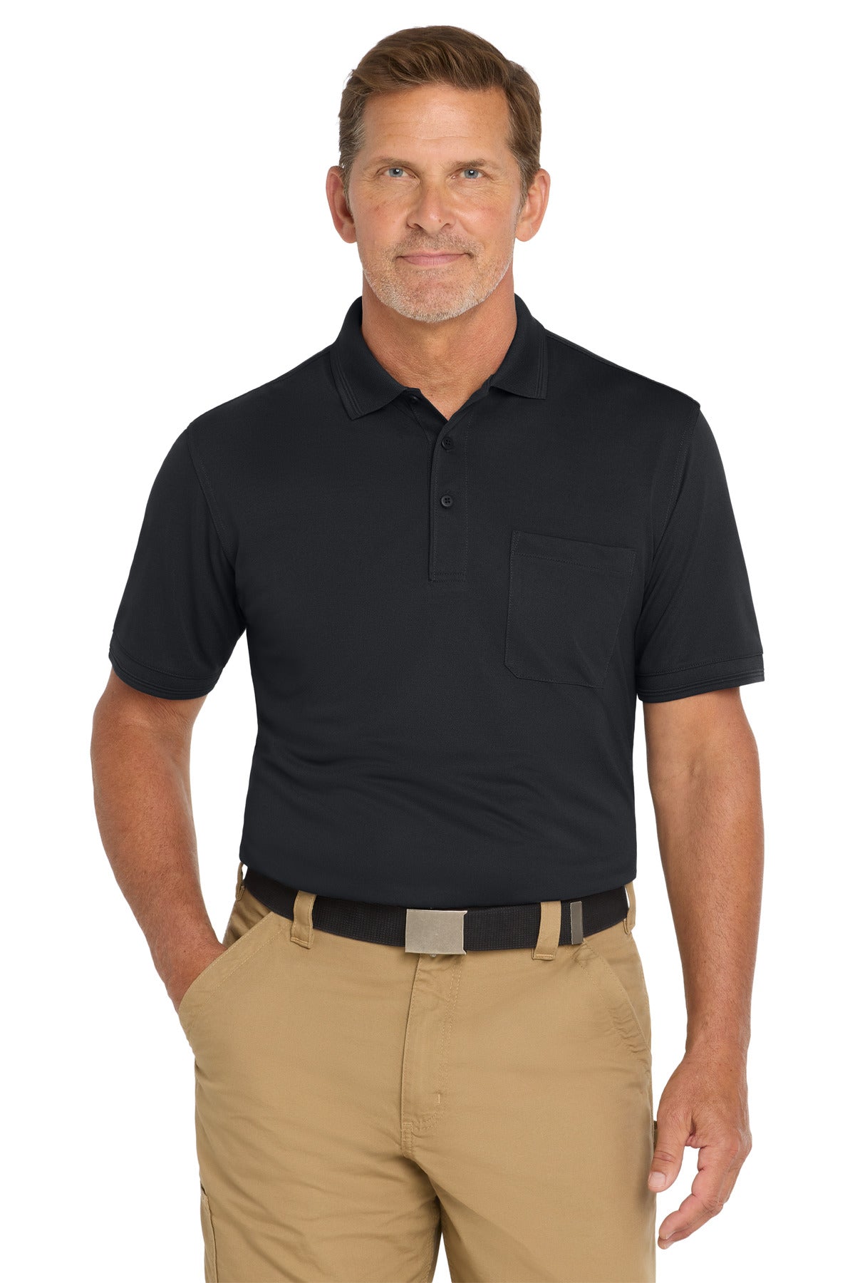 CornerStone  ®  Industrial Snag-Proof Pique Pocket Polo. CS4020P