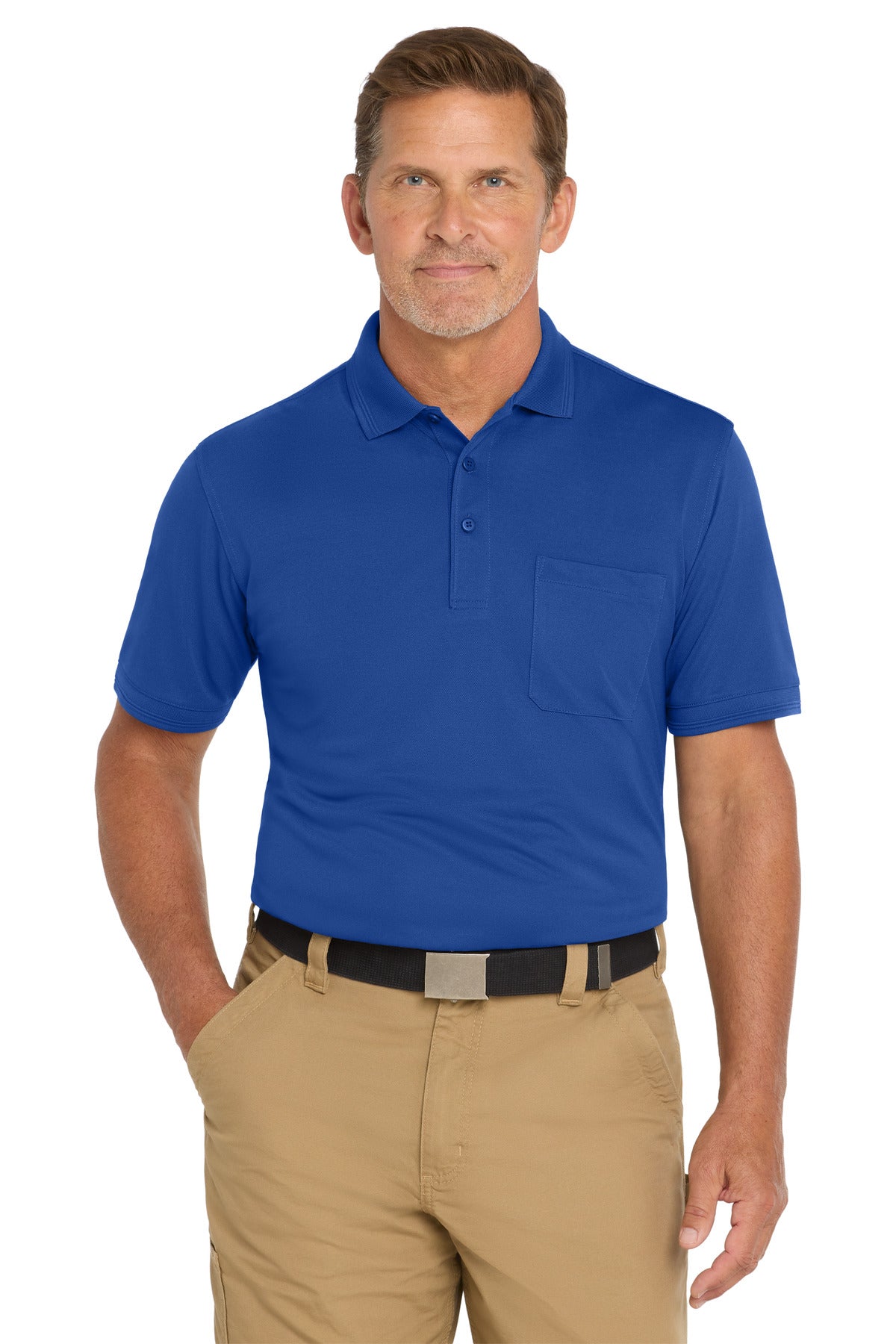 CornerStone  ®  Industrial Snag-Proof Pique Pocket Polo. CS4020P