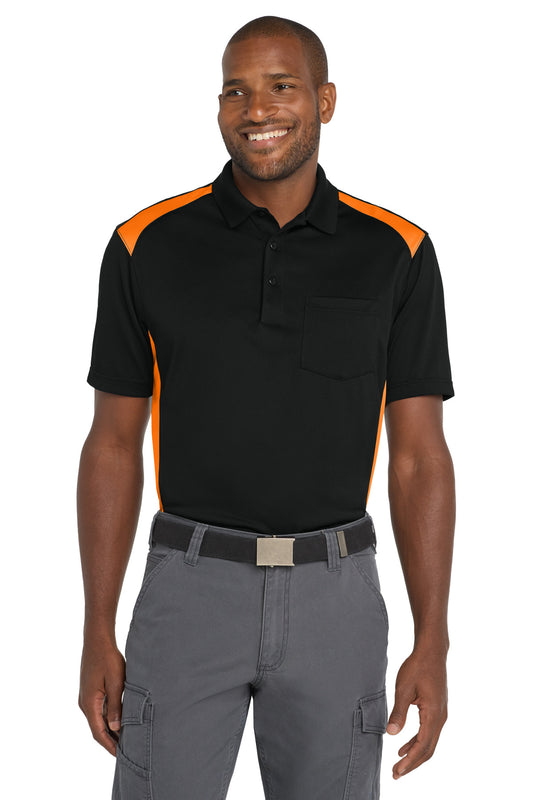 CornerStone ®  Select Snag-Proof Two Way Colorblock Pocket Polo. CS416