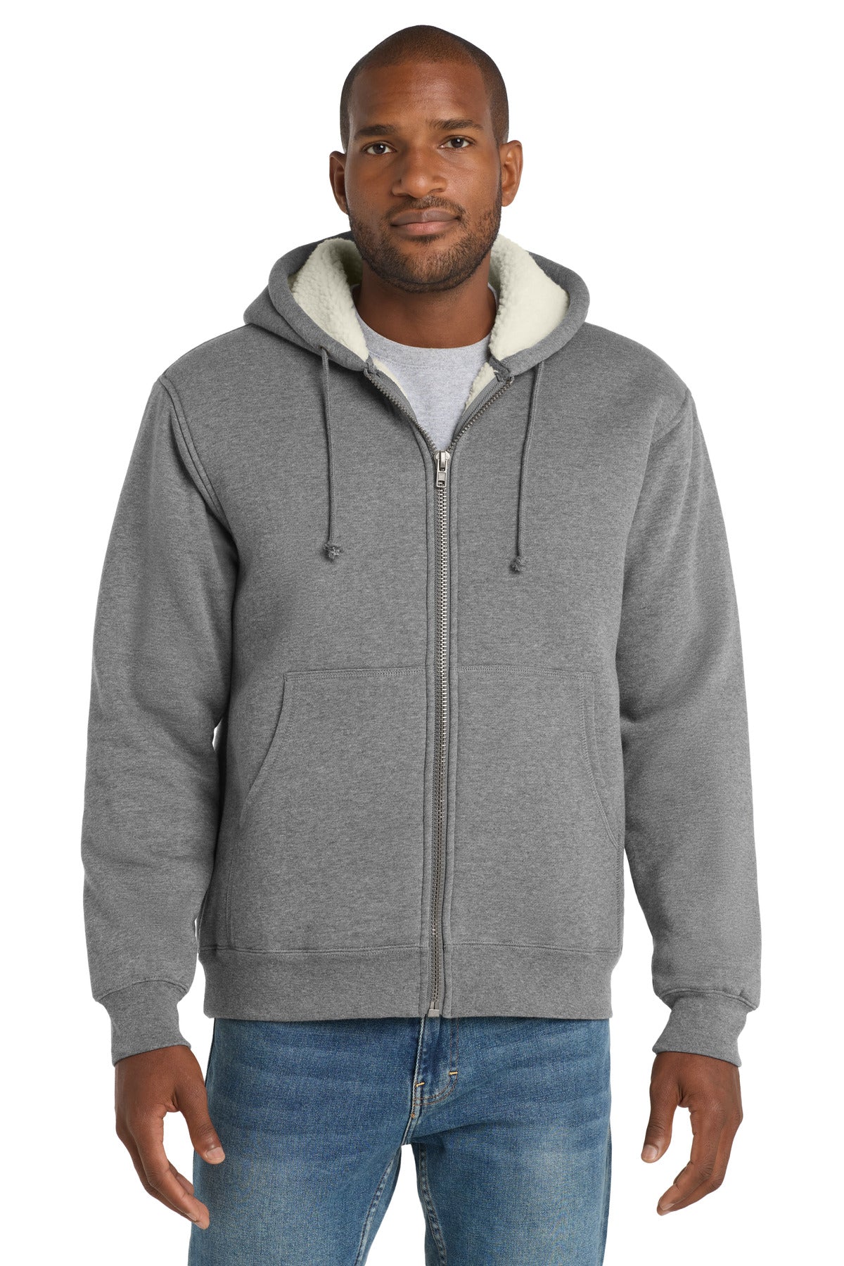 CornerStone ®  Heavyweight Sherpa-Lined Hooded Fleece Jacket. CS625