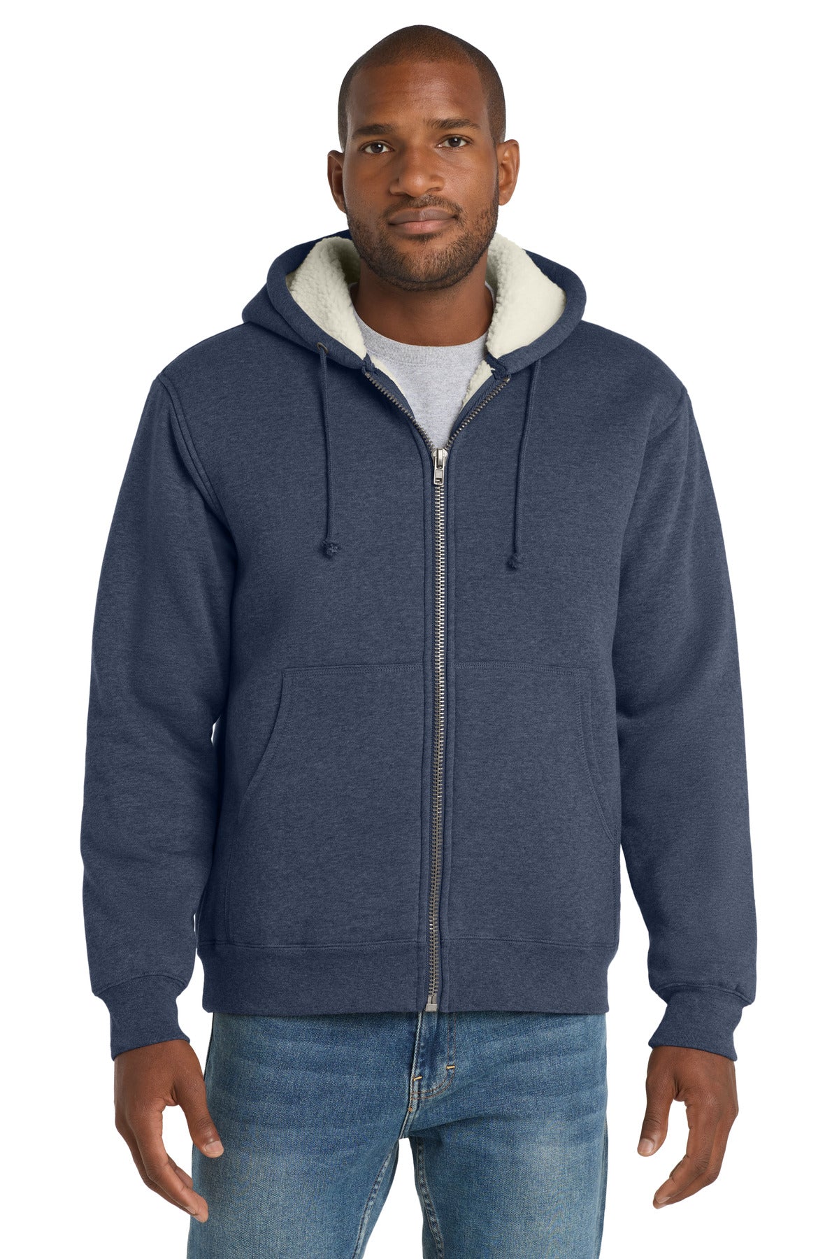 CornerStone ®  Heavyweight Sherpa-Lined Hooded Fleece Jacket. CS625