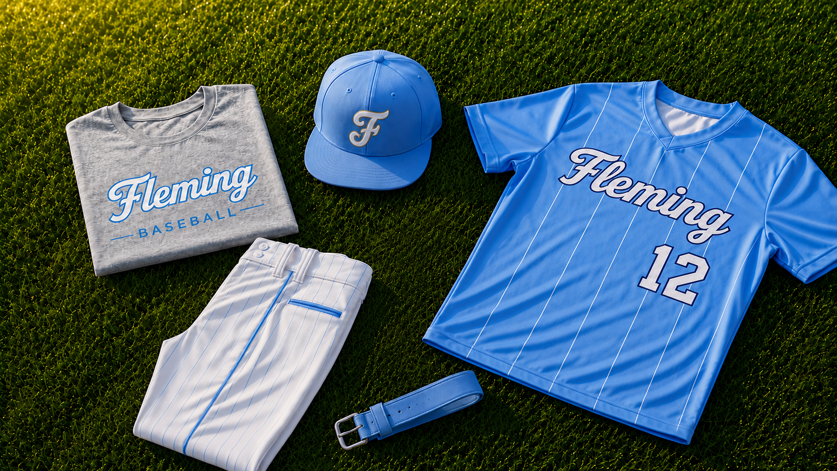 Youth baseball team on the field, outfitted by Williams Athletics and Apparel in St. Augustine, Florida