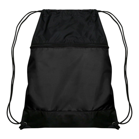 Drawstring Bag w/ Zipper Pocket
