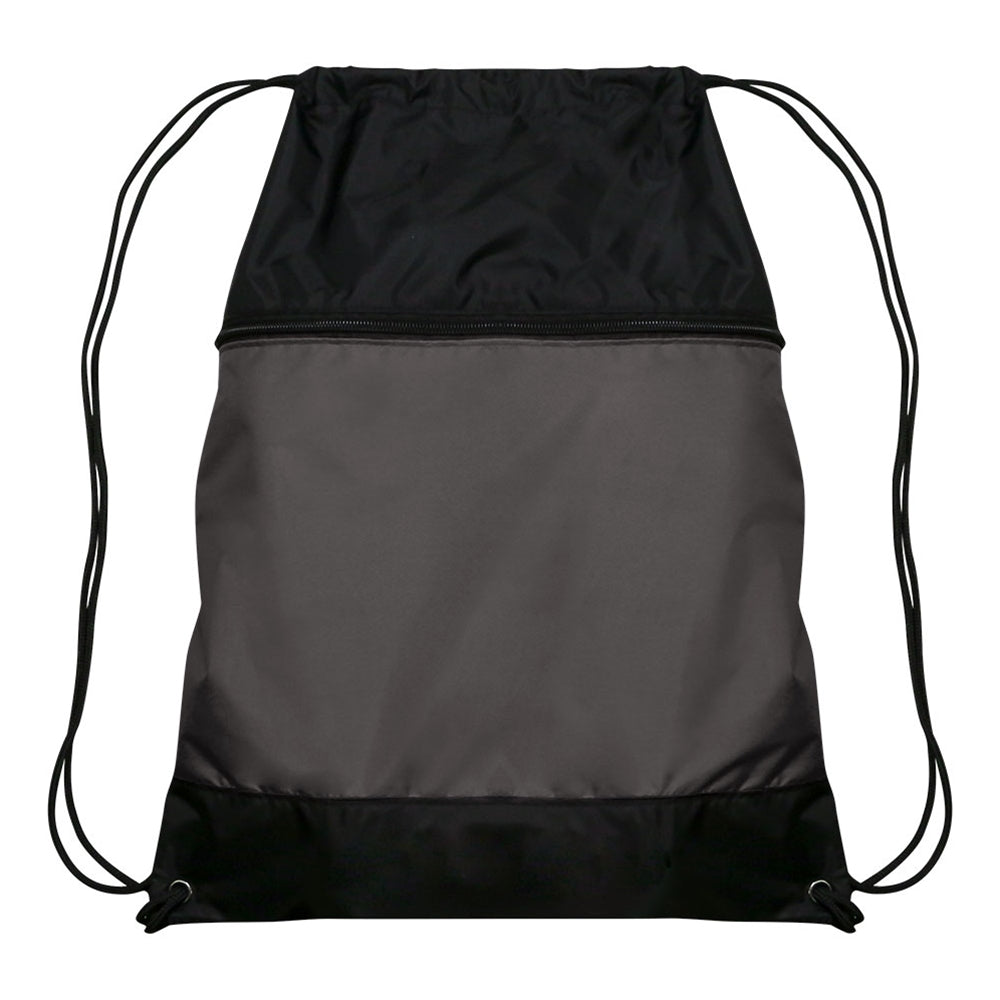 Drawstring Bag w/ Zipper Pocket