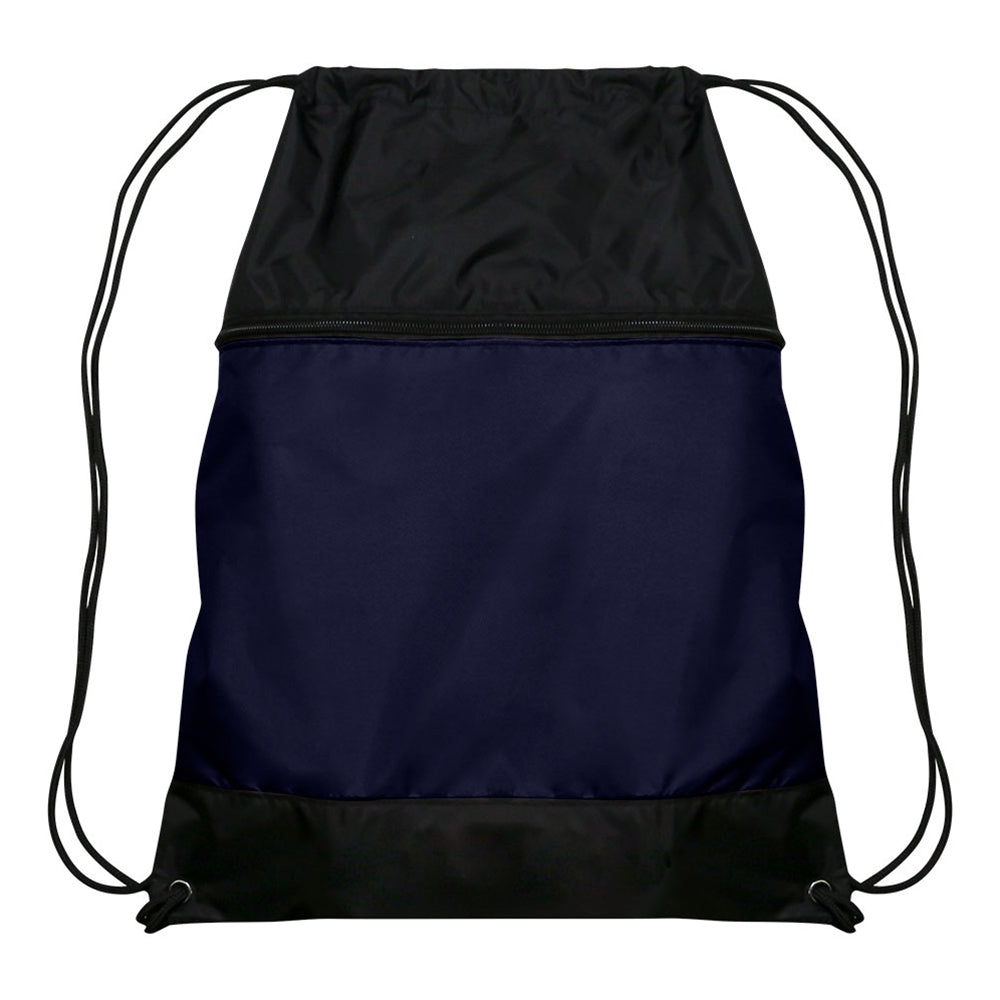 Drawstring Bag w/ Zipper Pocket