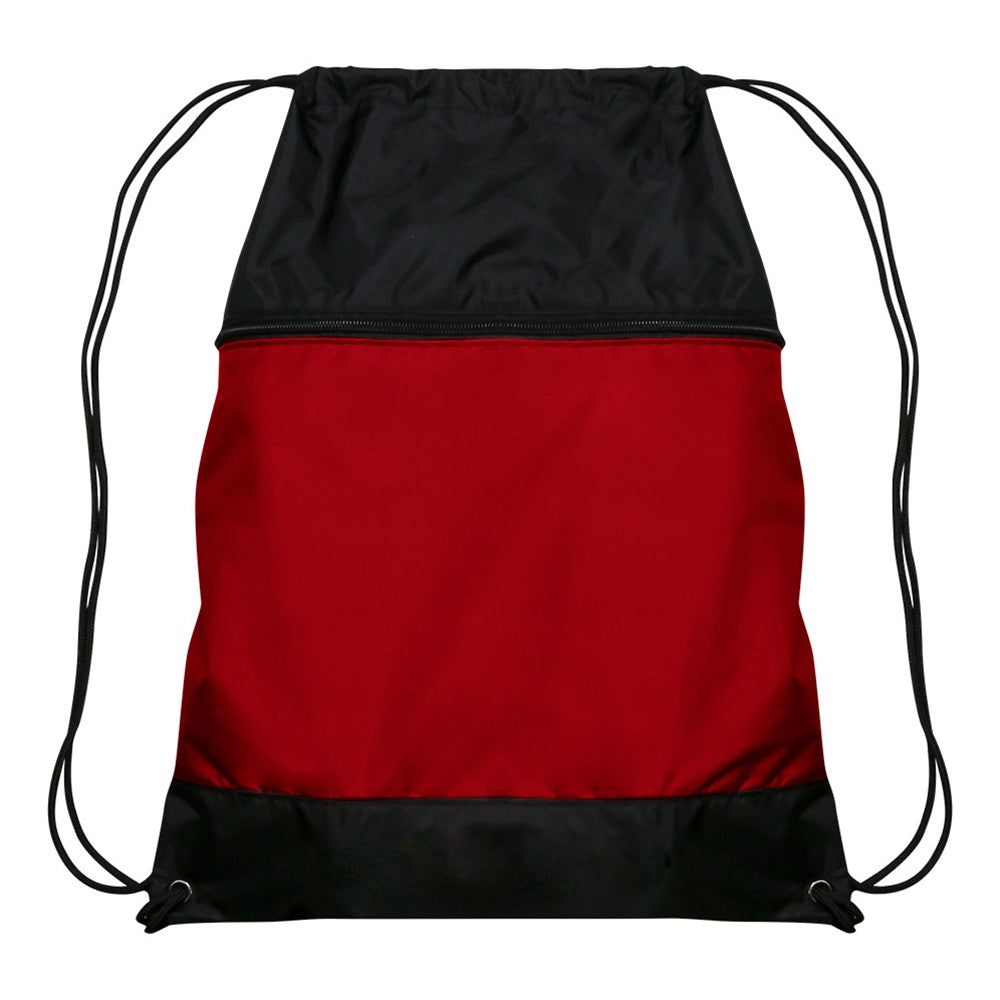 Drawstring Bag w/ Zipper Pocket