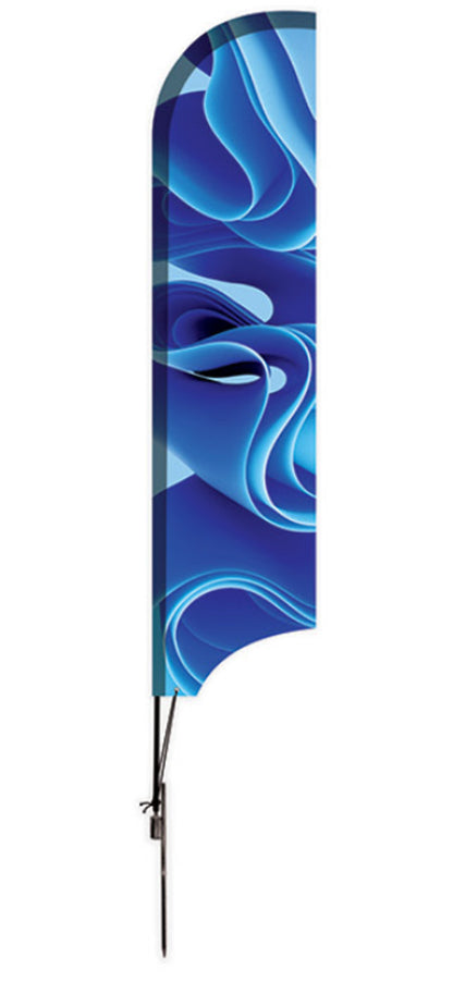 Blade Advertising Flag – Includes Pole, Ground Spike &amp; X-Base with Water Bag