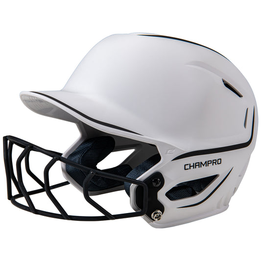 HXE Two-Tone Matte Softball Helmet w/Facemask