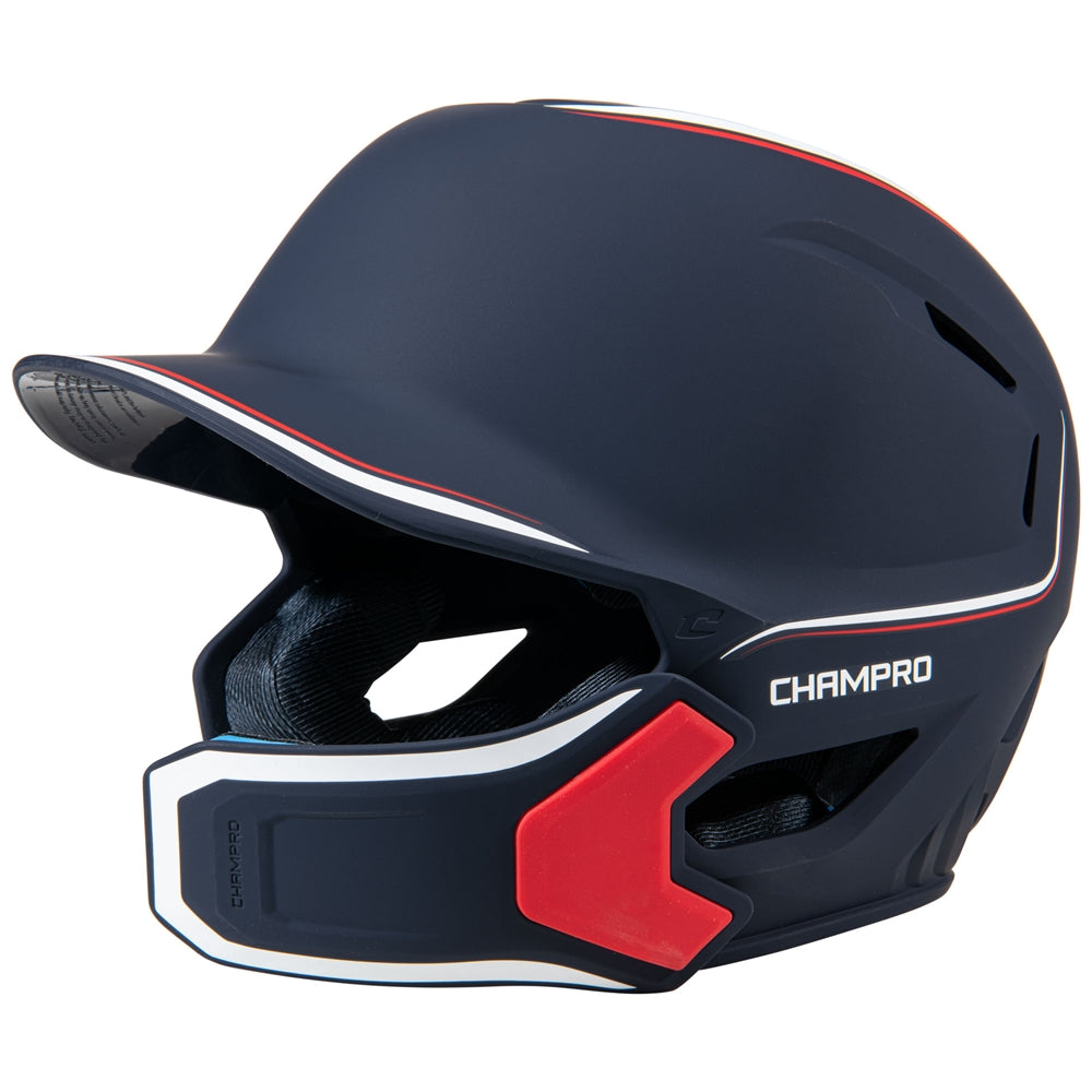 HXE Matte Baseball Helmet w/Jaw Guard