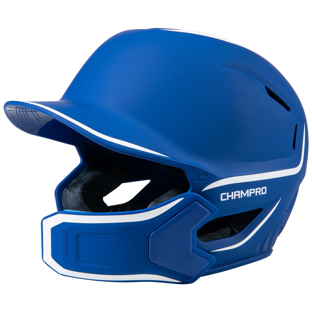 HXE Matte Baseball Helmet w/Jaw Guard