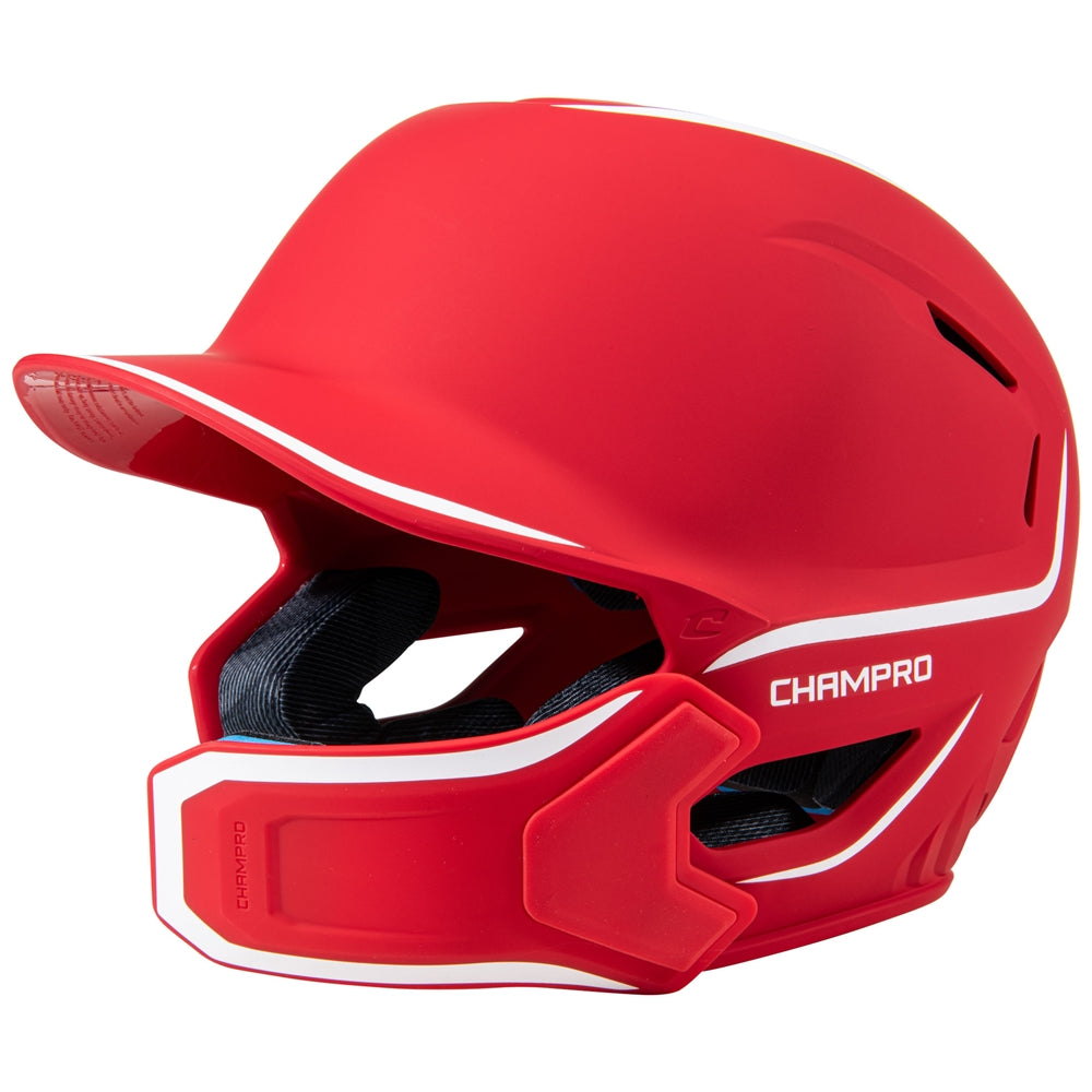 HXE Matte Baseball Helmet w/Jaw Guard