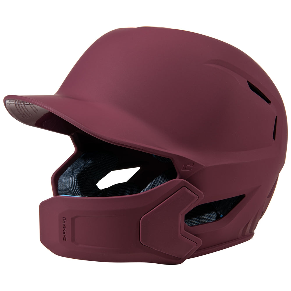 HXE Matte Baseball Helmet w/Jaw Guard