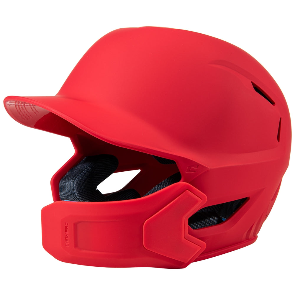 HXE Matte Baseball Helmet w/Jaw Guard