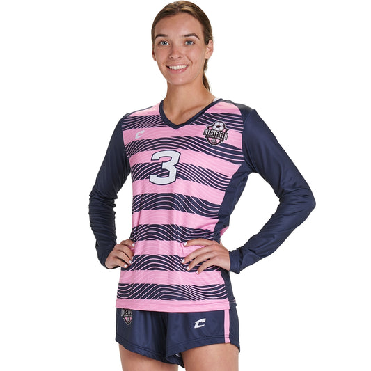 Champro - Sublimated - V-Neck Long Sleeve Fitted T-Shirt