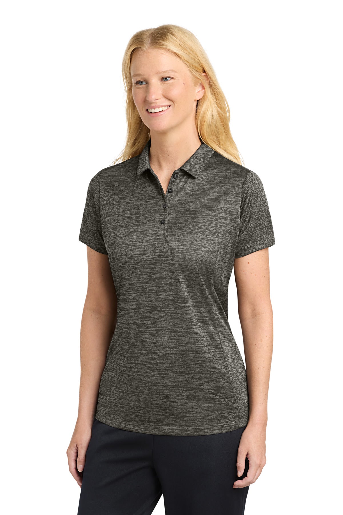 Sport-Tek  ®  Women's PosiCharge  ®  Electric Heather Polo. LST590