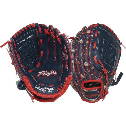 Rawlings 10" Youth Players Series Navy/Space Print Baseball Glove (Left)