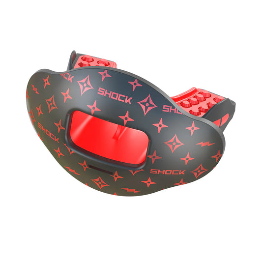Max AirFlow Football Mouthguard - Black/Red Lux