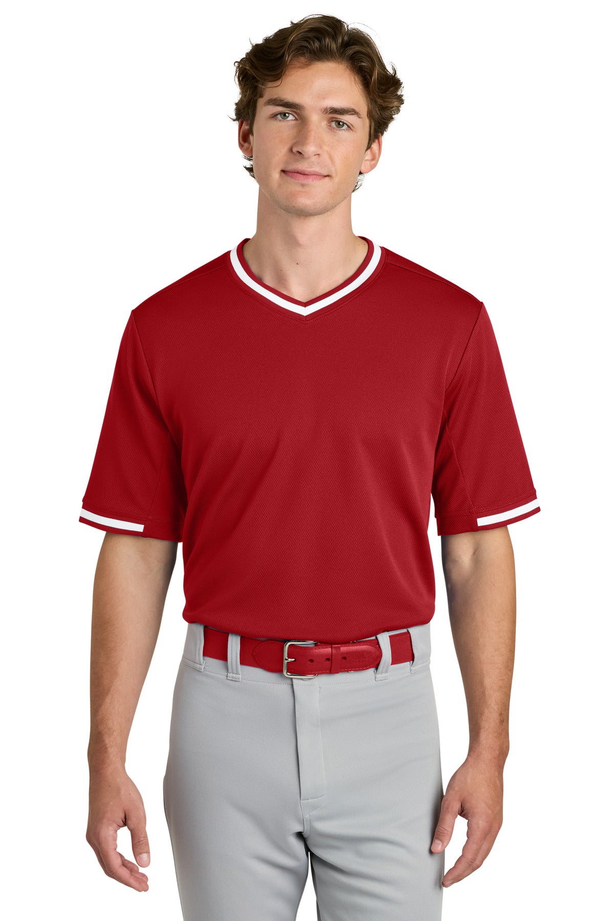 Sport-Tek ®  Tough Mesh V-Neck Baseball Jersey ST221