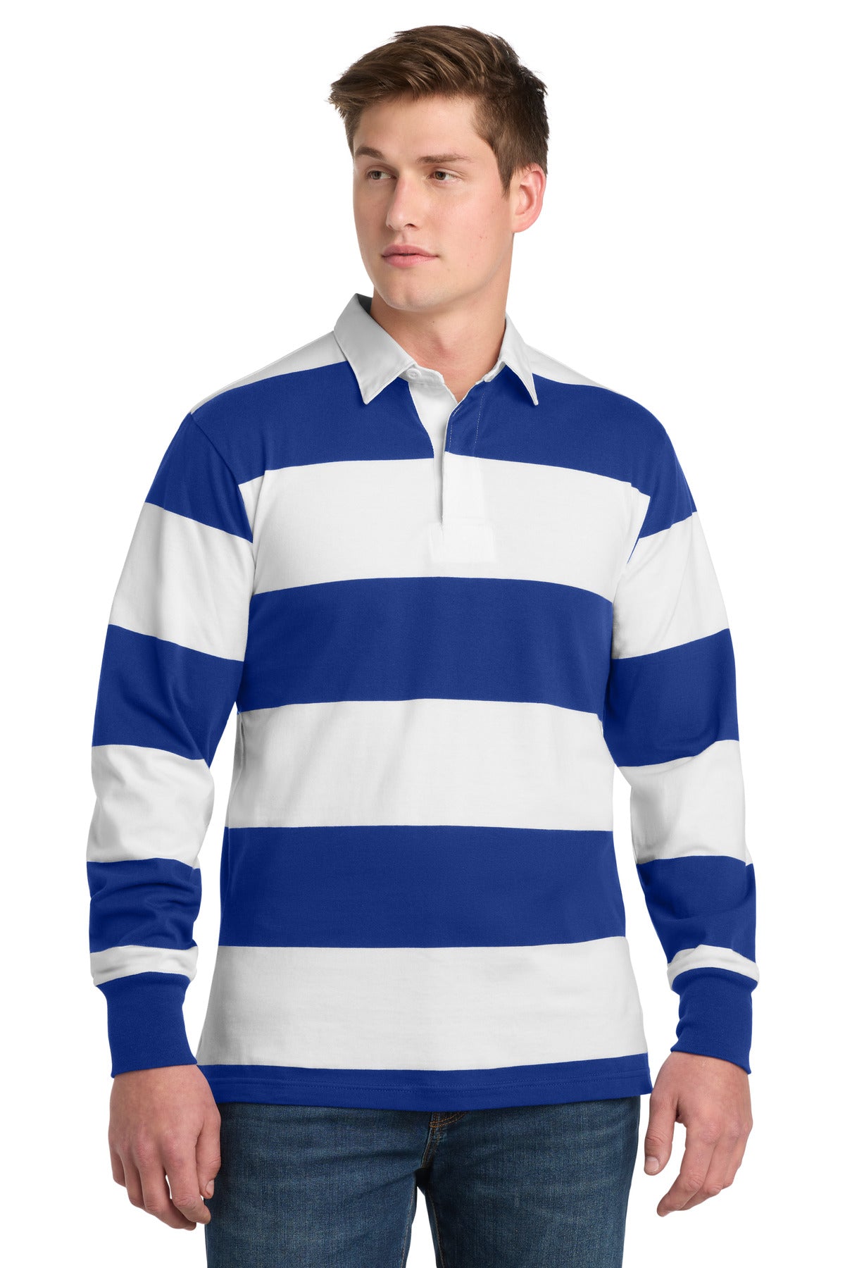 Sport-Tek ®  Classic Long Sleeve Rugby Polo. ST301