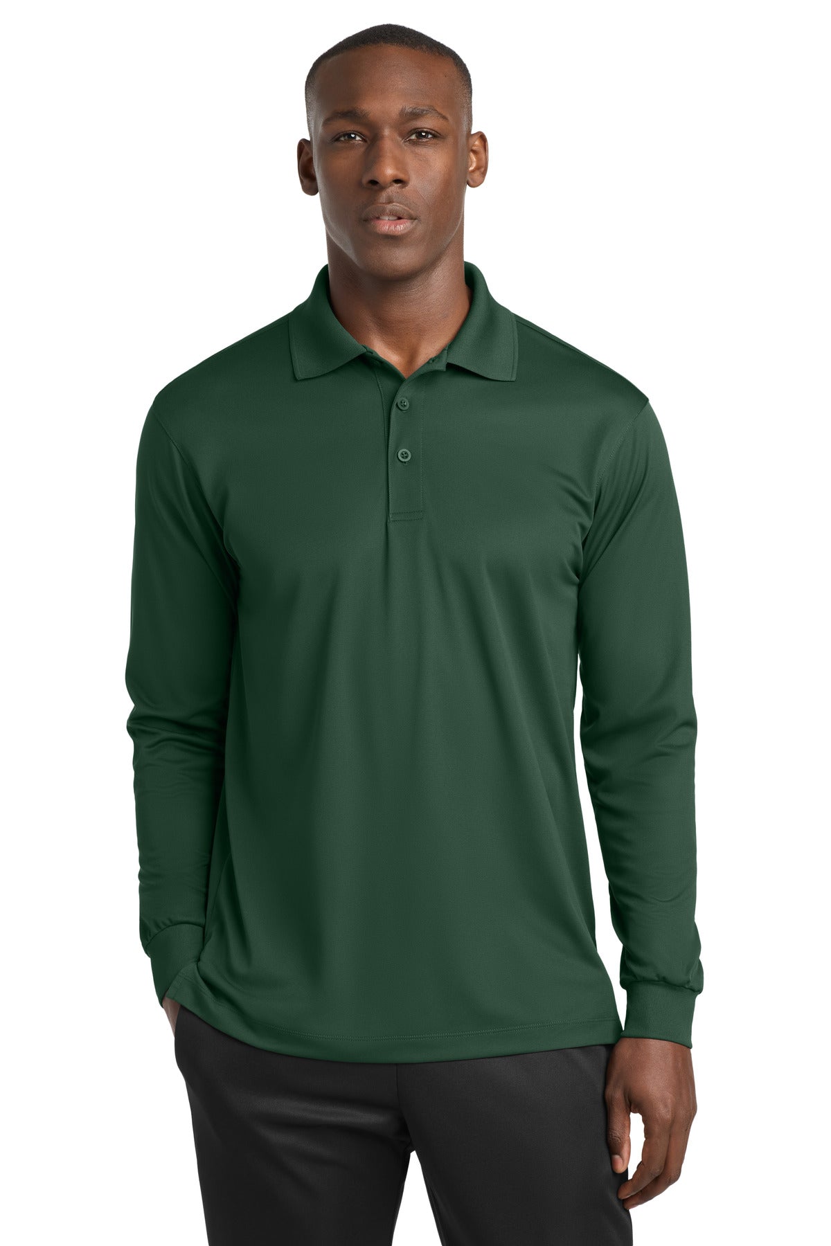 Sport-Tek ®  Long Sleeve Micropique Sport-Wick ®  Polo. ST657
