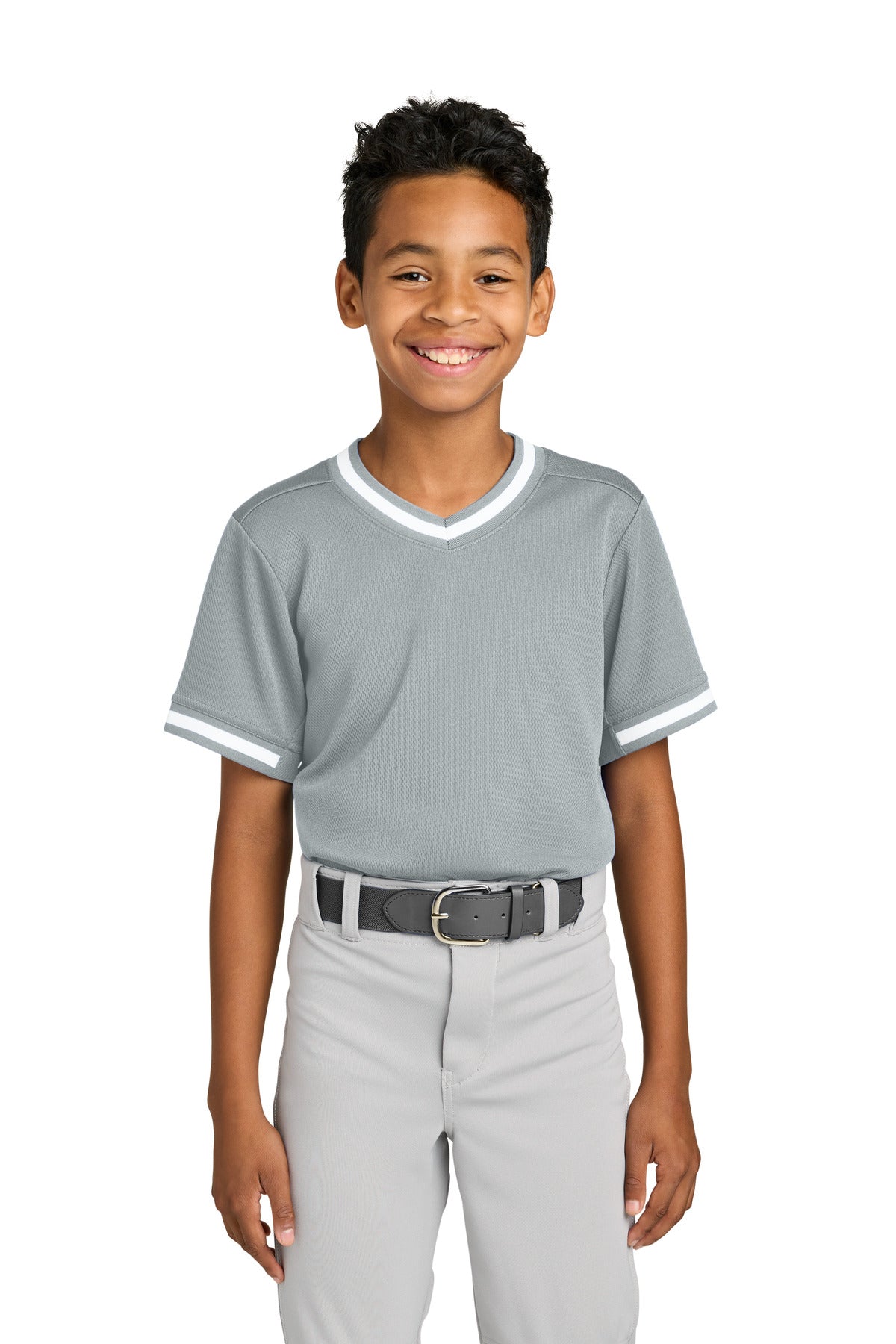 Sport-Tek ®  Youth Tough Mesh V-Neck Baseball Jersey YST221