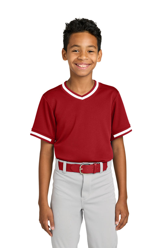 Sport-Tek ®  Youth Tough Mesh V-Neck Baseball Jersey YST221
