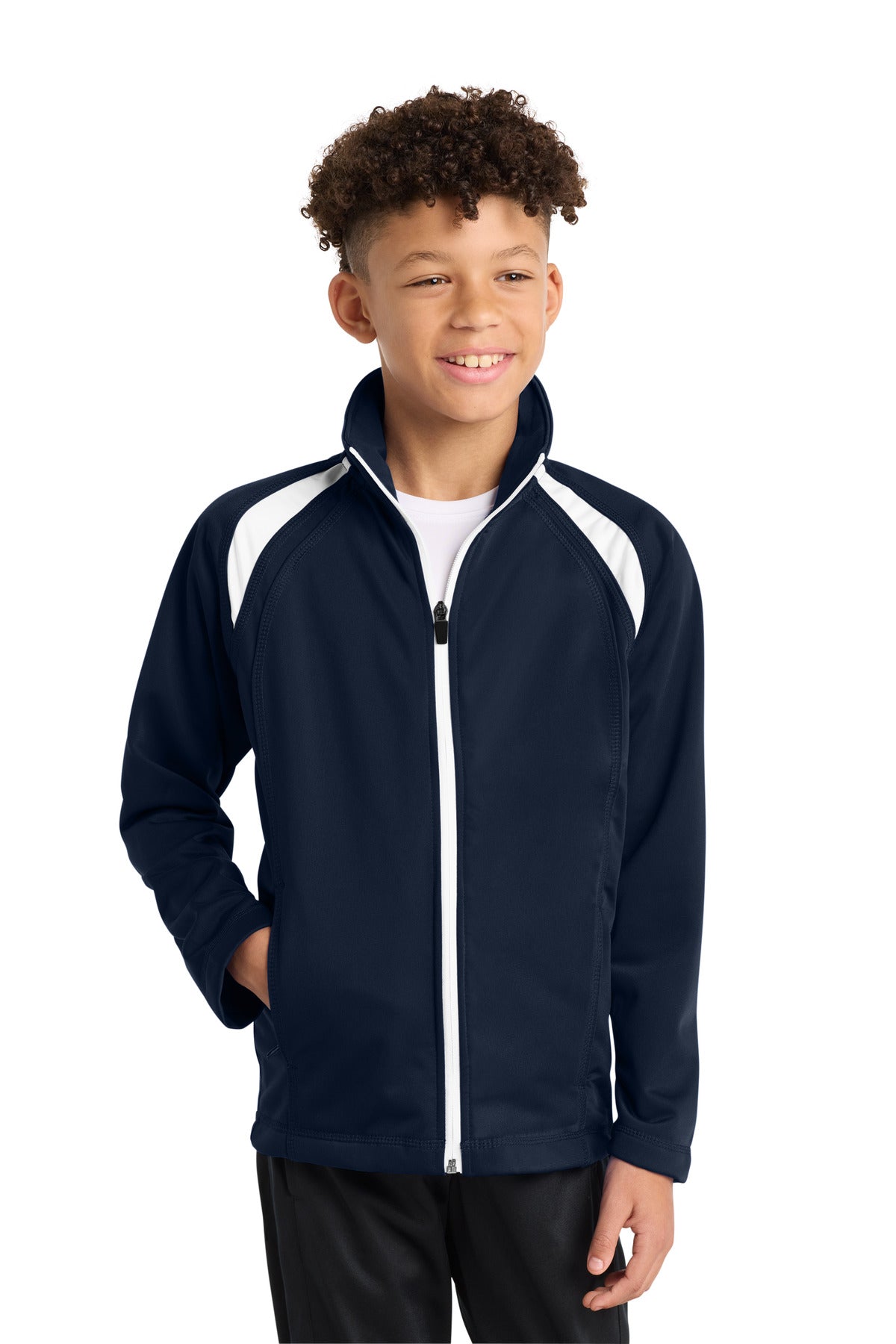 Sport-Tek ®  Youth Tricot Track Jacket. YST90