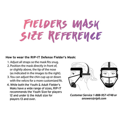 Rip-It Defense Softball Fielder's Face Mask - Girls and Women's