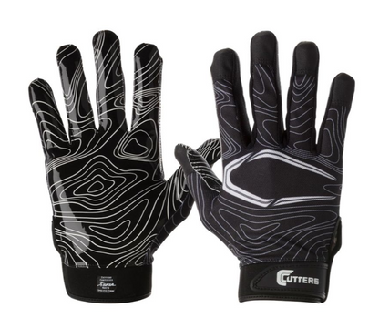 CUTTERS Football Glove Game Day Receiver. Silicone Grip Glove for Receivers.