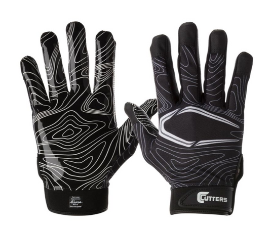 CUTTERS Football Glove Game Day Receiver. Silicone Grip Glove for Receivers.